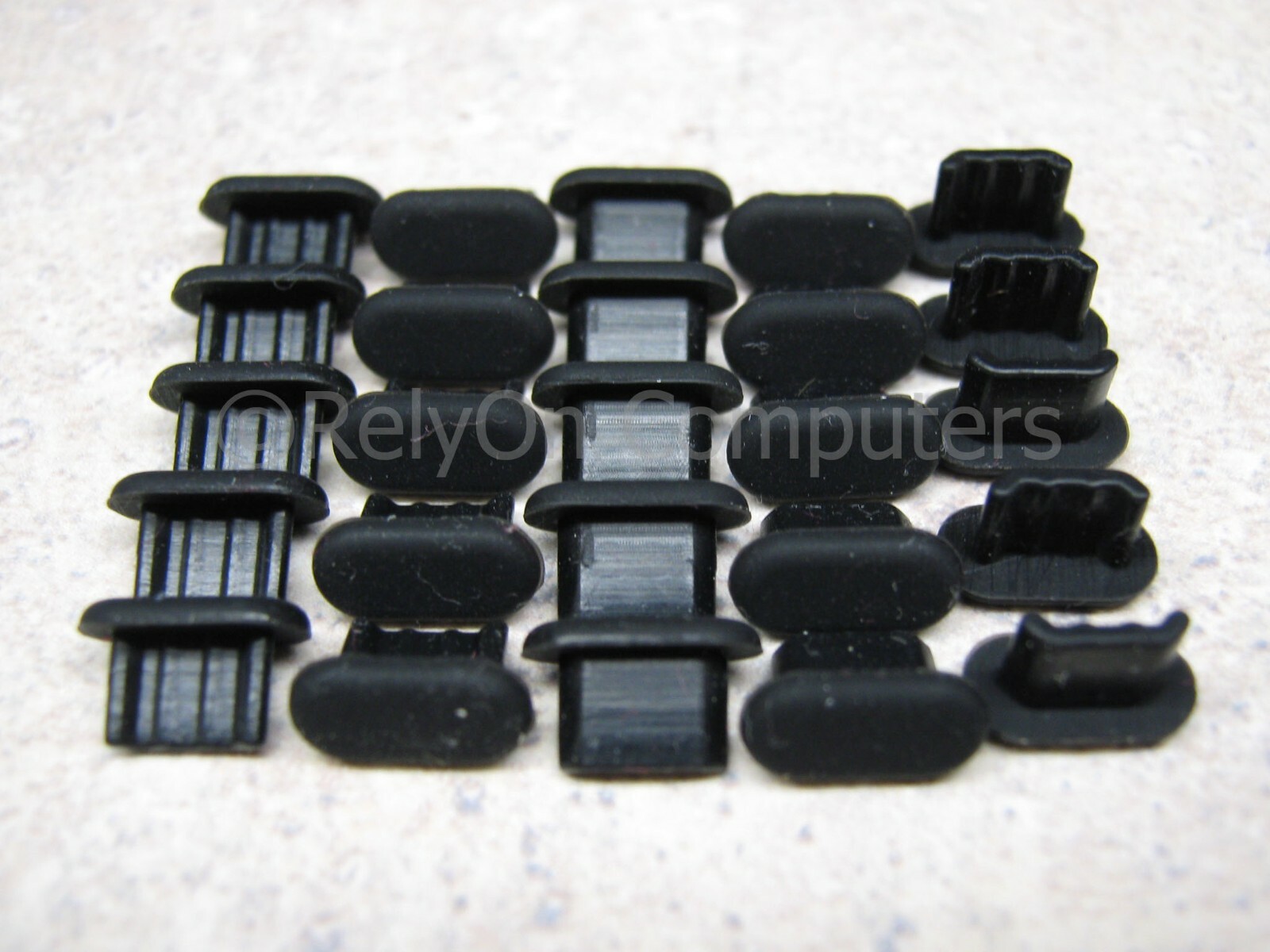 25 Anti Dust Cover Flex Soft Plastic Plug For Micro USB Charging Port Protection