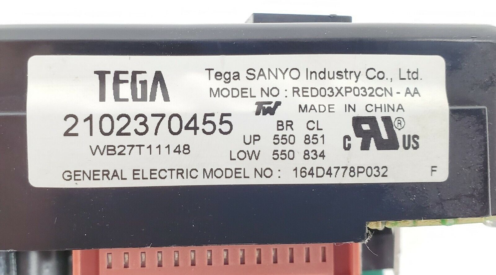 WB27T11148 GE Range Control Lifetime Warranty Ships Today!