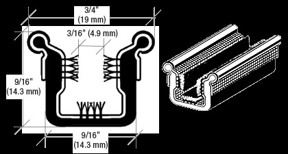 CRL Beaded Flexible Universal Narrow Channel L96″ Weatherstrip 1948-1962 Cars