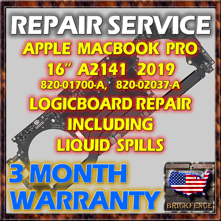 MACBOOK PRO 16″ A2141 2019 820-01700-A 820-02037-A LOGIC BOARD REPAIR SERVICE