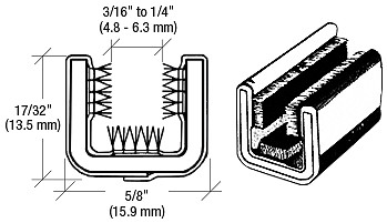 10G Flexible 96″ Channel for 1950-1962 Chevy and GMC Trucks w/o Framed Glass