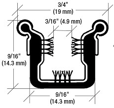 CRL Beaded Flexible Universal Narrow Channel L96″ Weatherstrip 1948-1962 Cars
