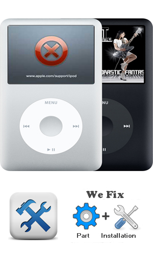 Broken iPod Video / Classic 5th / 6th / 7th Generation Repair Inspection Service