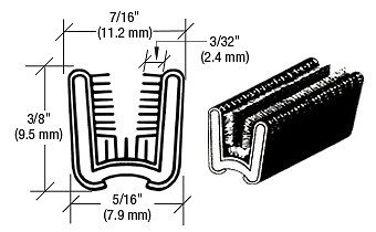 CRL 21116181951 7/16″ x 3/8″ Universal Channel – 500′ Roll