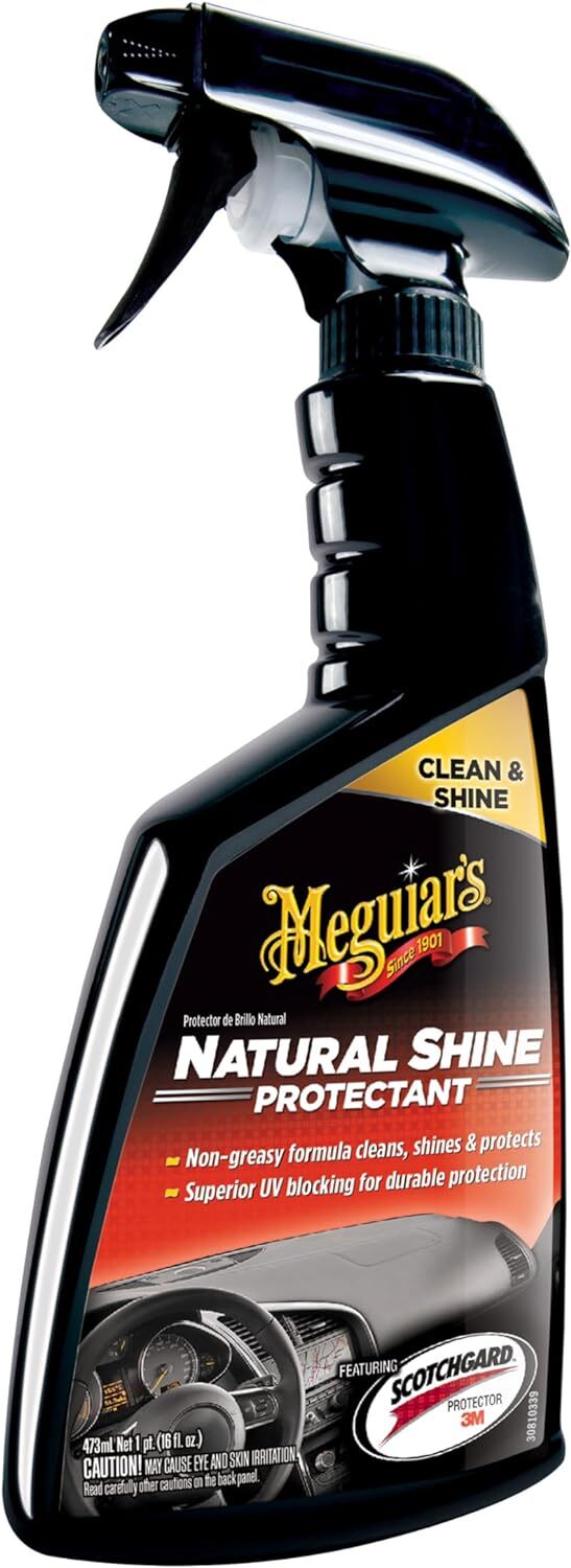 Meguiar’s Natural Shine Protectant 16oz Vinyl Rubber Plastic UV Defense