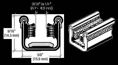 Y526 Flexible Universal Channel with Pile and Felt Liner for 1948-1962 Models –