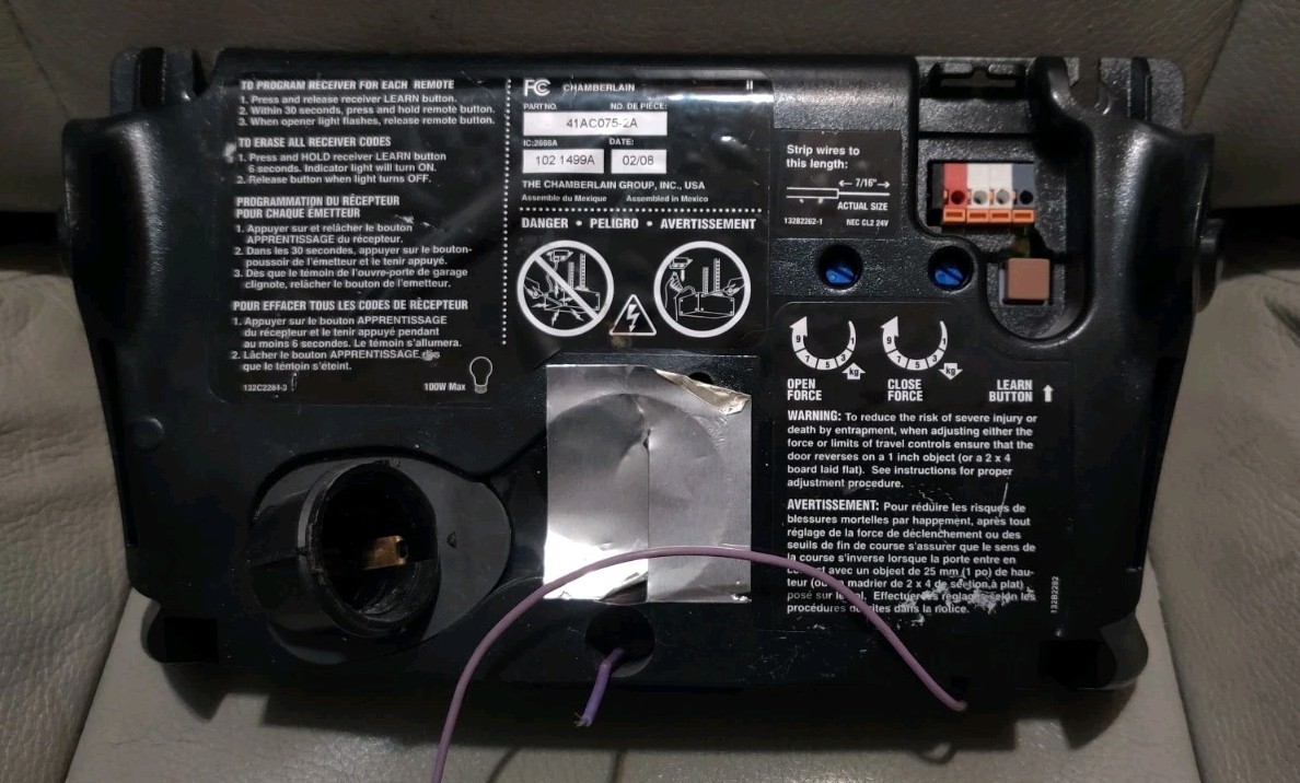 LiftMaster Chamberlain 41AC075-2A Logic Board “MAIL IN REPAIR SERVICE ONLY”