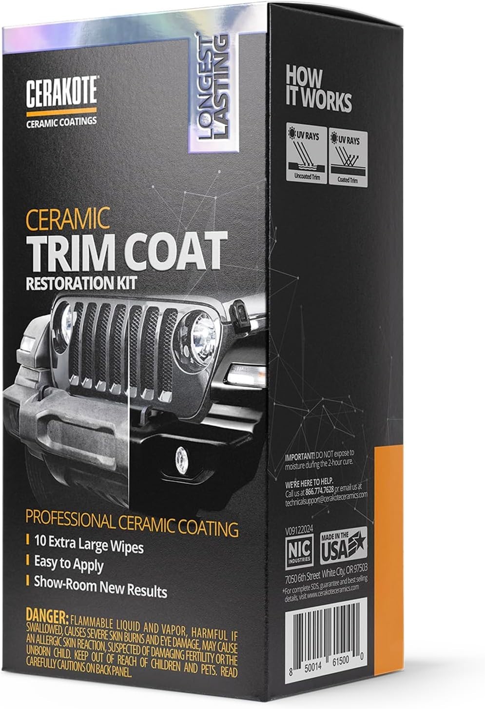 CERAKOTE Ceramic Trim Coat Kit Quick Plastic Trim Restorer-USA