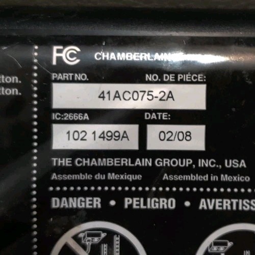 LiftMaster Chamberlain 41AC075-2A Logic Board “MAIL IN REPAIR SERVICE ONLY”