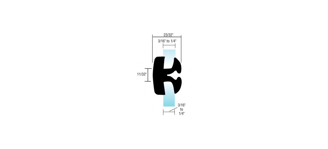 Two-Piece Self-Sealing Universal Weatherstrip 3/16″ to 1/4″ Panel – 3/16″ to