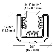 10G Flexible 96″ Channel for 1950-1962 Chevy and GMC Trucks w/o Framed Glass